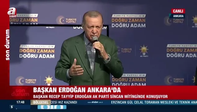 Başkan Erdoğan'a Ankara Sincan'da sevgi seli!
