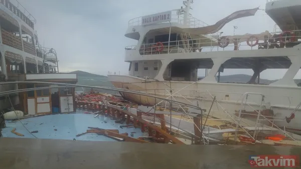 Turizm sezonu öncesi fırtına! Ayvalık'ta tekneler battı - 13