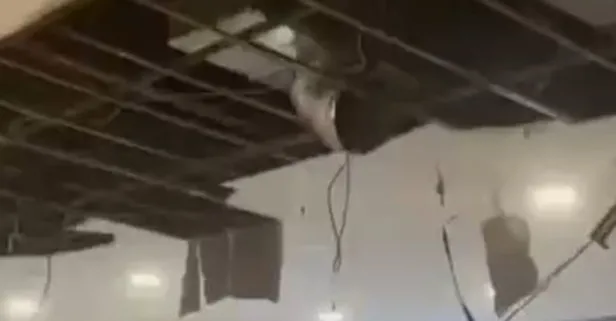 Beylikdüzü'ndeki AVM'de korku dolu anlar! Yemek katının asma tavanı çöktü: 1 yaralı