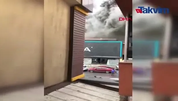 Ataşehir'de mobilya fabrikasında korkutan yangın!