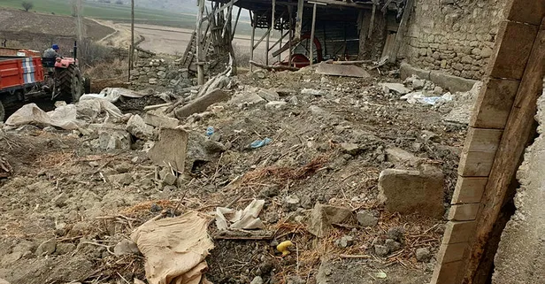 Mandıranın duvarı çöktü: 6 hayvan telef oldu!