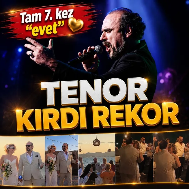Ünlü tenor Hakan Aysev 7. kez nikah masasına oturdu: İşte sosyal medyayı sallayan düğünden ilk kareler
