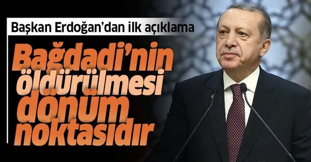 Son dakika... Başkan Erdoğan’dan Bağdadi’nin öldürülmesine ilişkin ilk açıklama