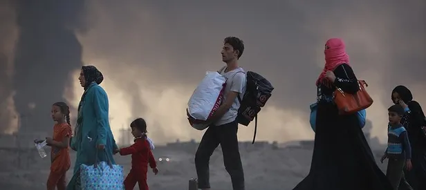 Musul'da 3 bin 802 kişi göç etti