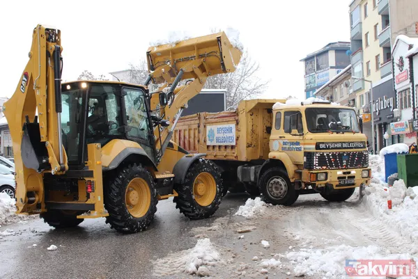 Türkiye'nin en büyük 3. gölü! Kuraklıkla can çekişen Beyşehir Gölü'ne kar döküldü - 4