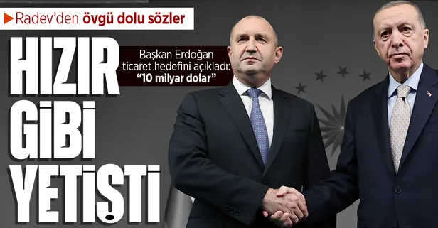 Başkan Erdoğan Bulgaristan Cumhurbaşkanı Rumen Radev'i Vahdettin Köşkü'nde kabul etti