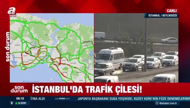 İstanbul'da sabah trafiği! Kazalarla trafik durma noktasına geldi!