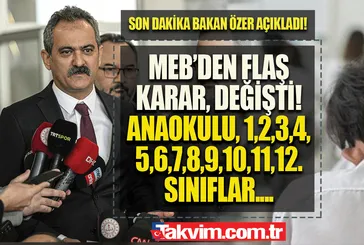 Anaokulu, 1,2,3,4,5,6,7,8,9,10,11,12. sınıf öğrencileri okullara... MEB’den flaş karar, ertelendi! Mahmut Özer ’Uzatıldı’ diyerek o illeri açıkladı!