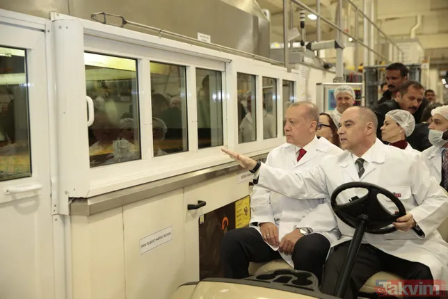 BaÅkan ErdoÄan EskiÅehir'de ETİ Fabrikası'nı ziyaret etti