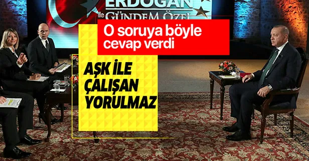 Başkan Erdoğan: "Aşk ile koşan yorulmaz!"