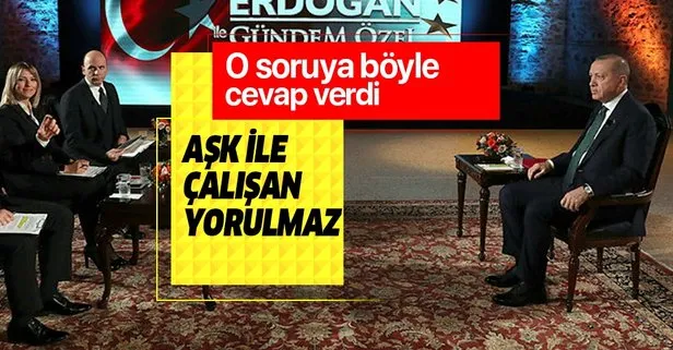 Başkan Erdoğan: Aşk ile koşan yorulmaz!