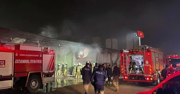 İstanbul Ataşehir'deki halde korkutan yangın