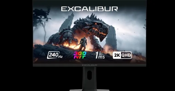 Excalibur’un yeni nesil 2K 240 Hz monitörü oyun ve profesyonel kullanım için tasarlandı