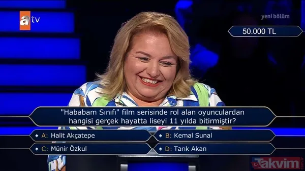 Kim Milyoner Olmak İster'de geceye damga vuran Hababam Sınıfı sorusu! - 3