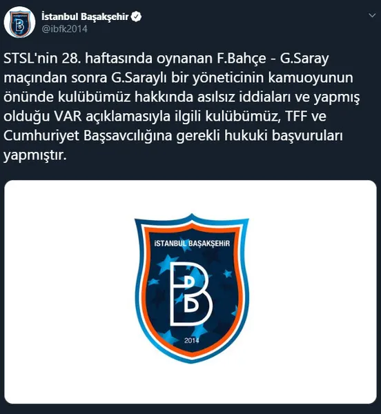 Medipol Başakşehir'den Galatasaraylı Abdürrahim Albayrak hakkında suç duyurusu-1