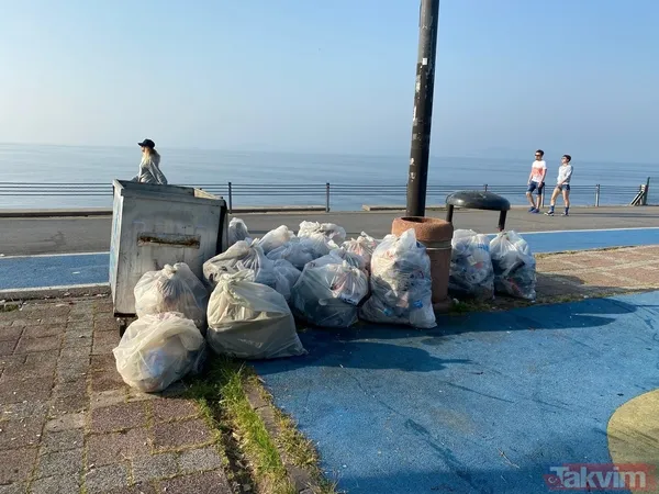Caddebostan sahilinde büyük rezillik! Her yer çöp içinde - 4