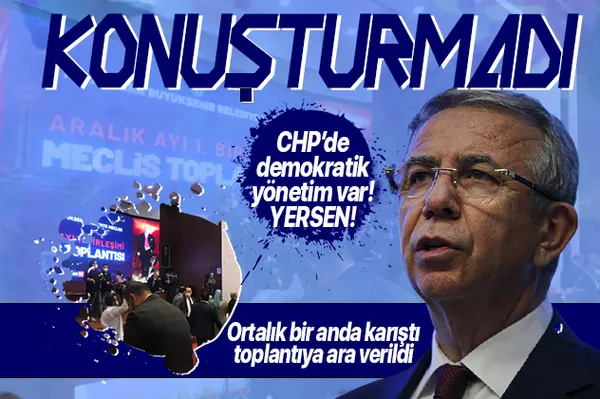 Demokrasi çığırtkanı CHP'de bir skandal daha! Mansur Yavaş Meclis üyelerinin konuşmasına izin vermedi-1