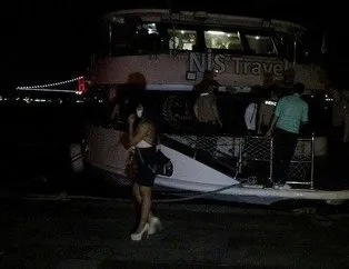 150 kişi teknede eğlenirken basıldılar!