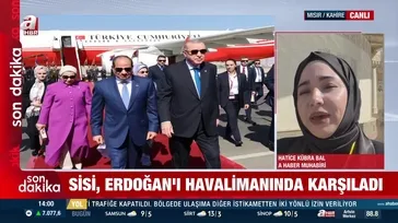Sisi Başkan Erdoğan'ı havalimanında karşıladı