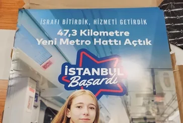 CHP'li İBB Başkanı Ekrem İmamoğlu'ndan yeni metro yalanı! 20 gün arayla farklı reklam afişi!