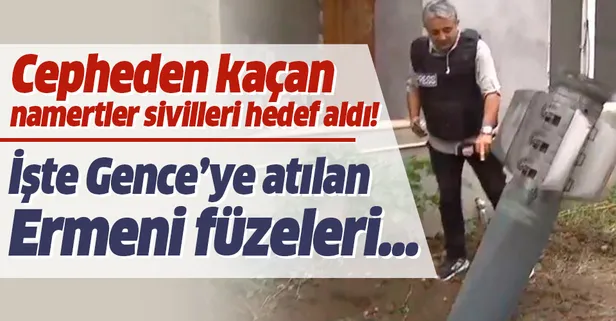 İşte Gence'deki sivilleri hedef alan Ermeni füzesi! A Haber görüntüledi