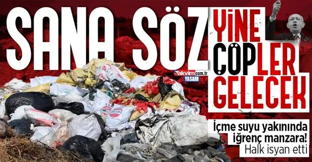 CHP’li İzmir Belediyesi’nden çöp rezaleti! Kötü kokudan duramayan bölge halkı isyan etti