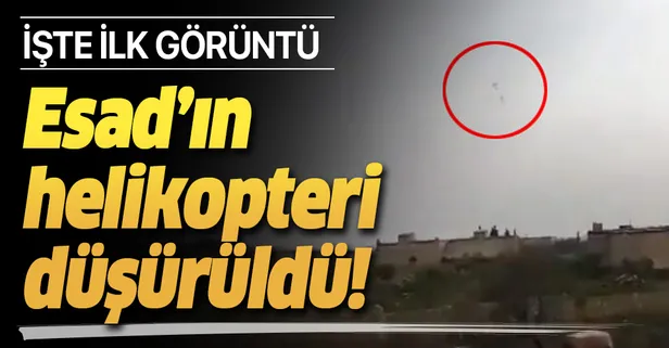 Son dakika: Halep kırsalında Beşşar Esad rejimine ait helikopter düşürüldü