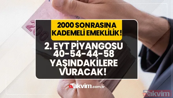 2. EYT piyangosu 40-54-44-58 yaşındakilere vurdu! 5000 prim, staj, çıraklık... 2000-2008 sonrası kademeli emeklilik açıklandı! - 1