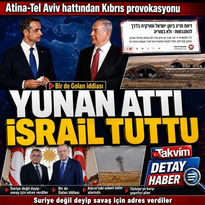 Yunan-İsrail ortak provokasyonu! Suriye tutmayınca Kıbrıs senaryosuna sarıldılar