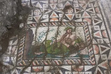 Aspendos’ta ’Nehir Tanrısı Eurymedon’ mozaiği bulundu