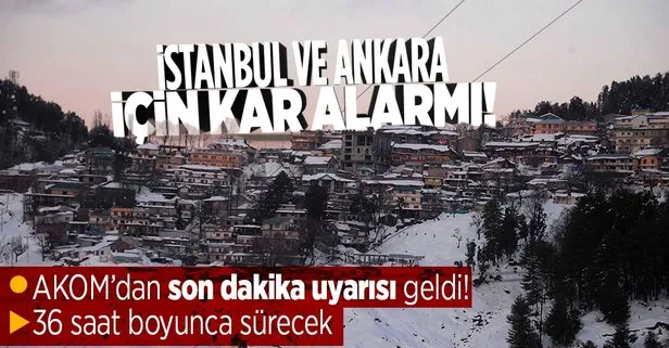 AKOM’dan İstanbul’a yoğun kar yağışı uyarısı