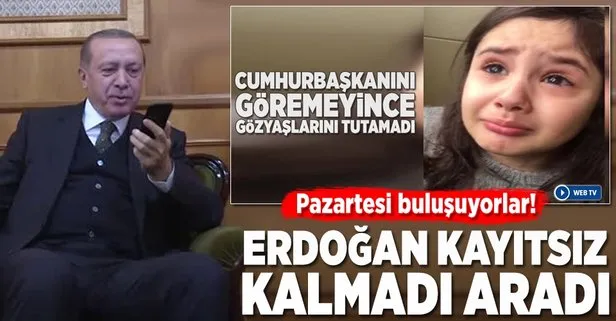 Cumhurbaşkanı Erdoğan, minik Irmak'ı aradı