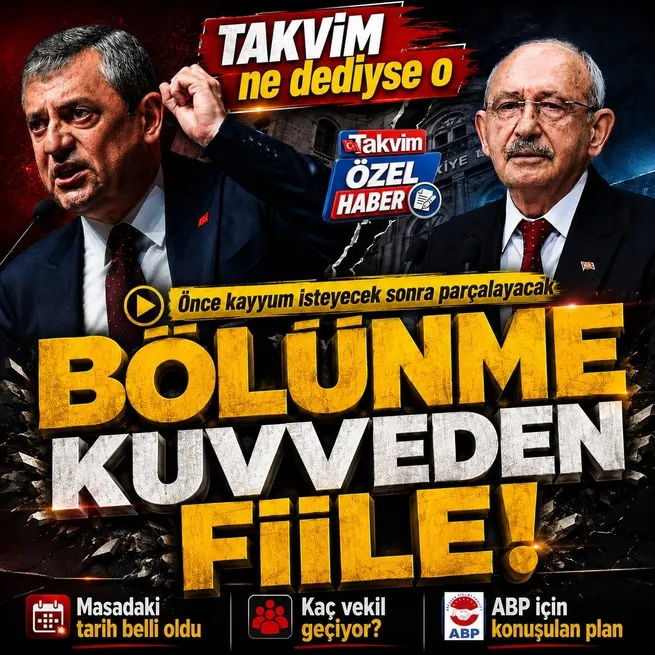 Takvim ne yazdıysa o! Özgür Özel önce CHPye kayyum isteyecek sonra bölecek: 21 Temmuzdan sonra mutlak kopuş