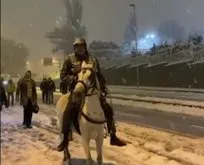 İstanbul’da karda ilginç görüntü