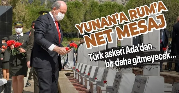 KKTC Cumhurbaşkanı Ersin Tatar’dan net mesaj: Türk askeri Ada’dan bir daha gitmeyecek