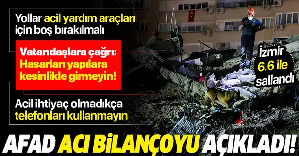 Son dakika: İzmir'de 6.6 büyüklüğünde deprem: Afet ve Acil Durum Yönetimi Başkanlığı (AFAD) bildiri yayımladı