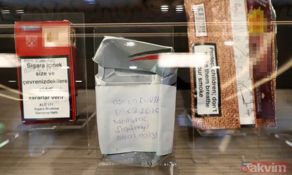 Başkan Recep Tayyip Erdoğan'ın sigarayla mücadele kapsamında topladığı sigara paketleri Cumhurbaşkanlığı Külliyesi'nde sergileniyor - 44