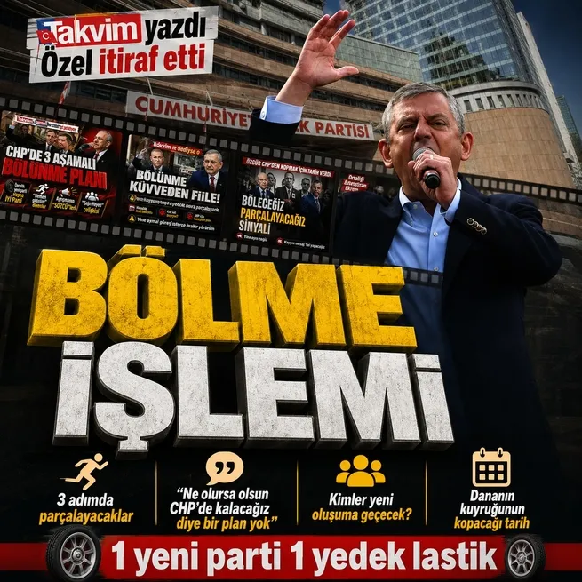 Özgür Özel CHPyi parçalayacaklarını itiraf etti! Yeni parti hazırlığı ve yedek lastik planı