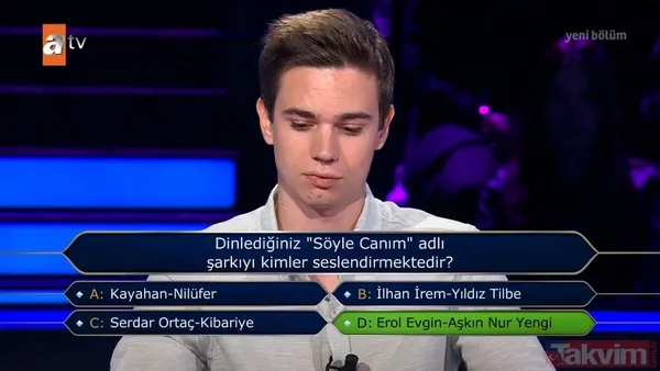 Kim Milyoner Olmak İster'de Fenerbahçe sorusu! Tuttuğu takımın rengini bilemedi veda etti! Kenan İmirzalıoğlu: 'Galatasaray mı sandın?' - 31