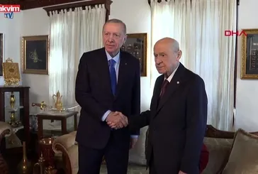 Erdoğan Bahçeli görüşmesinden ilk görüntü!