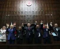 Rozetlerini Başkan Erdoğan taktı