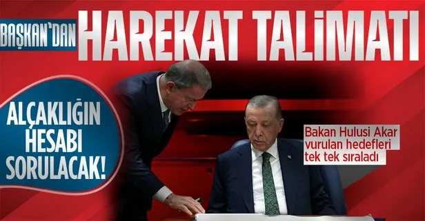 Başkan Erdoğan, Harekat Merkezi’ndeki Bakan Akar ile telefonda görüşerek vurulan hedefler hakkında bilgi aldı