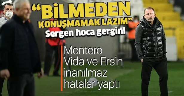 Beşiktaş Teknik Direktörü Sergen Yalçın: Montero, Vida ve Ersin inanılmaz hatalar yaptı