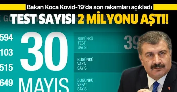 Son dakika: Sağlık Bakanı Fahrettin Koca 30 Mayıs Kovid-19 vaka sayılarını açıkladı