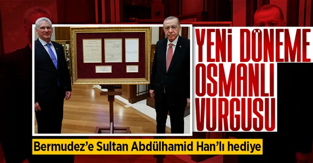 Başkan Erdoğan'dan, Küba Devlet Başkanı Bermudez'e anlam dolu hediye!