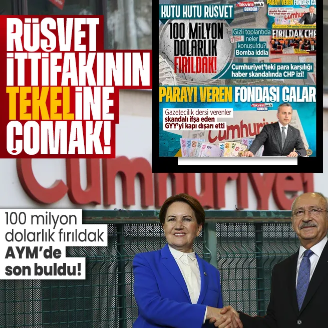 CHP ile İPe e-ticaret reddi! Gerekçeli karar açıklandı: Para dolu çikolata kutuları telefon trafiği skandalları AYMde son buldu