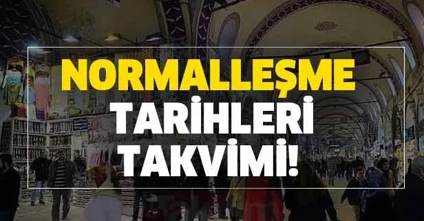 Restoranlar, pazarlar, kapalıçarşı, spor salonları ve kreşler açıldı mı? Normalleşme tarihleri ve takvimi! İşte tarihler