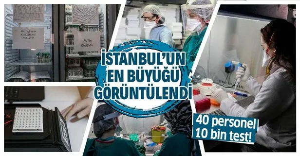 SON DAKİKA: İstanbul’un en büyük koronavirüs test laboratuvarı görüntülendi: Günde 10 bin test yapılıyor