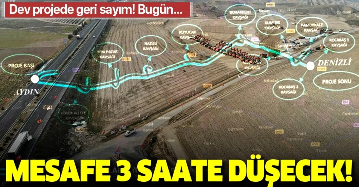 Aydin Denizli Otoyolu Projesi Icin Geri Sayim Basladi Mesafe 3 Saat Kisalacak Takvim