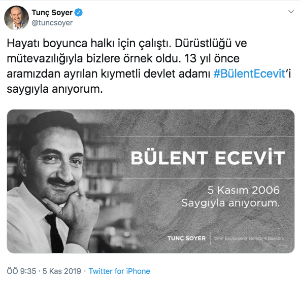 CHP'li Tunç Soyer'in 'Ecevit' paylaşımına sosyal medyadan tepki yağıyor: Bu mesajı atarken yüzün kızarmadı mı?-1